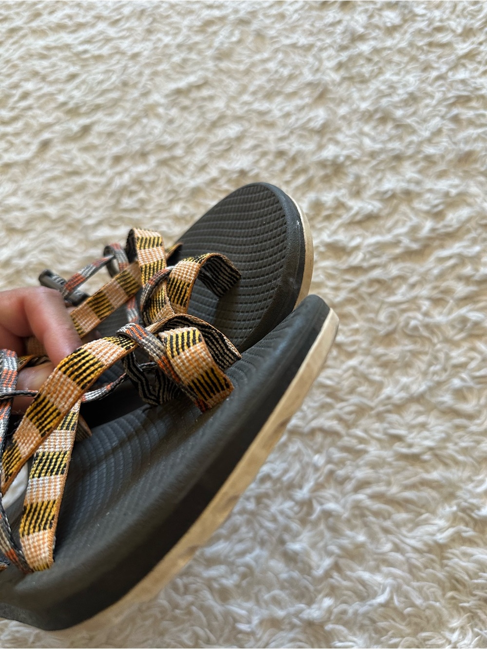 Chaco Women’s Z/Cloud X2 Remix Sandals Brown/Orange Stripe Size 9 - Picture 7 of 8